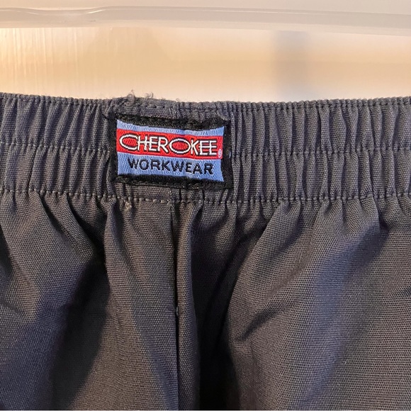 Cherokee workwear elastic waist scrub pants. Size M, Pewter Gray - Picture 3 of 8